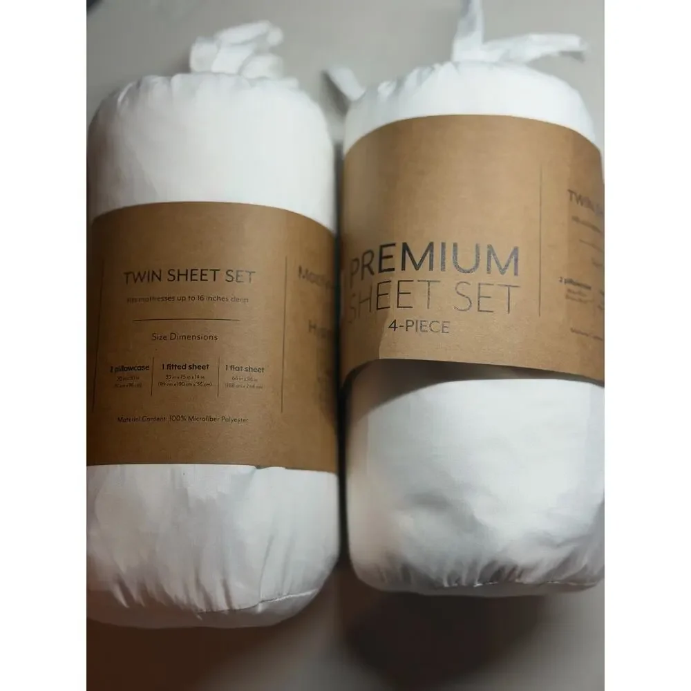 NEW! Casual Comfort iEnjoy Twin 4PC Premium Sheet Set White